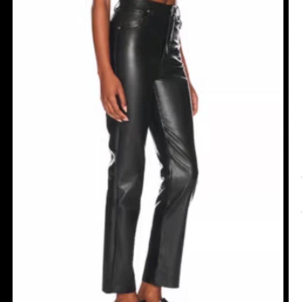 Steven Madden Faux Leather Pant in Black